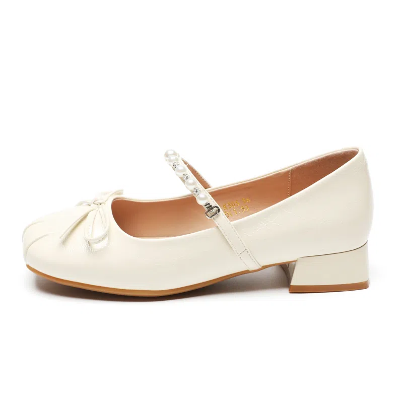 ZHR Mary Jane Bow Pearl Strap