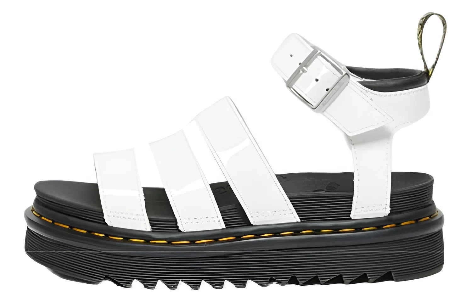 Dr.Martens Blaire Patent Platform Sandal White
