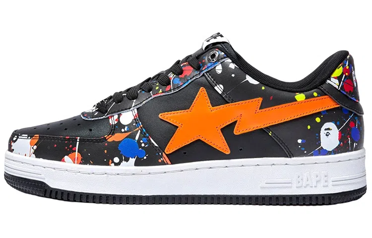 A BATHING APE STA Black Orange