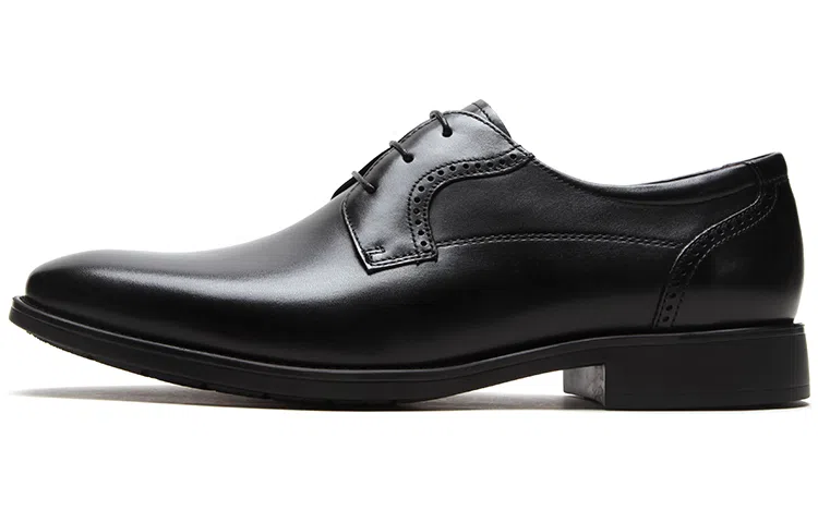Satchi Black Leather Dress Shoes