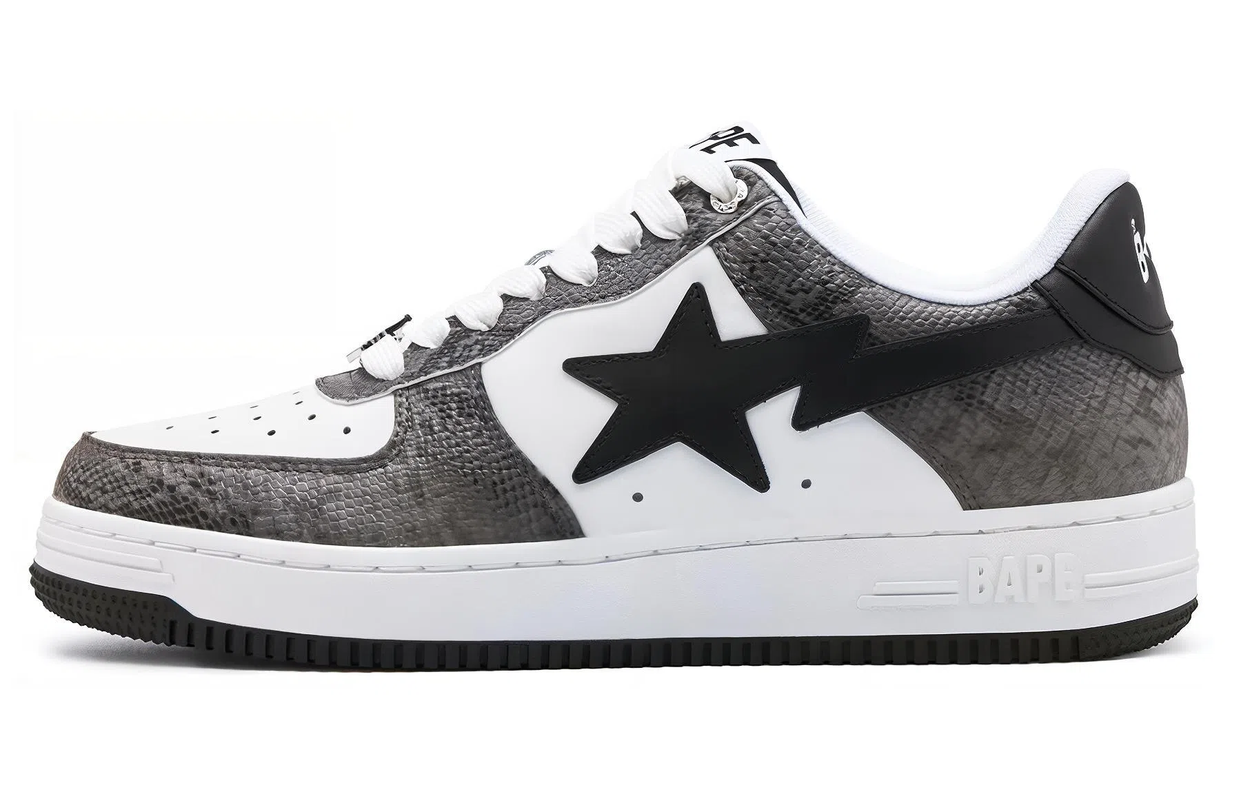 A BATHING APE STA Black White