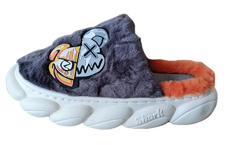 姝娈 绒面 舒适百搭 包头拖鞋 女款 黑色