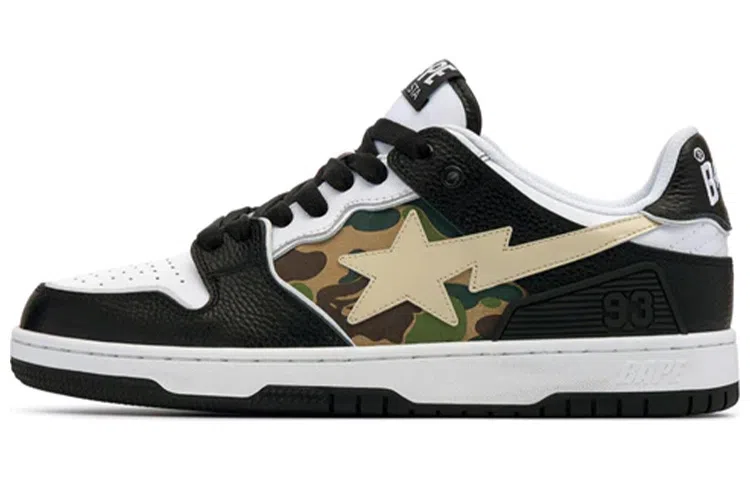 A BATHING APE SK8 Black White Camo