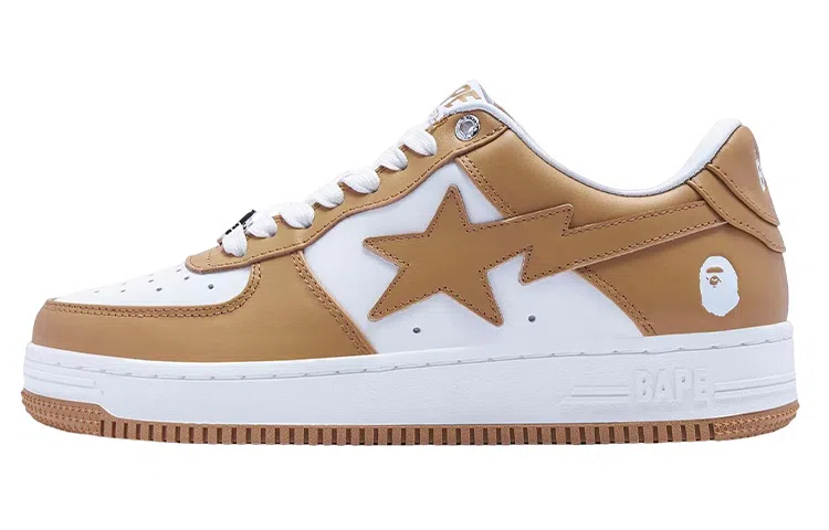 A BATHING APE STA White Brown