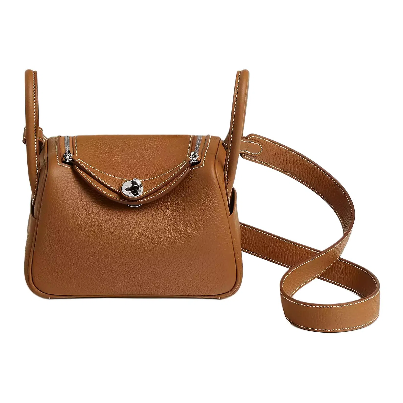 HERMES Lindy II mini Clemence 37 Gold