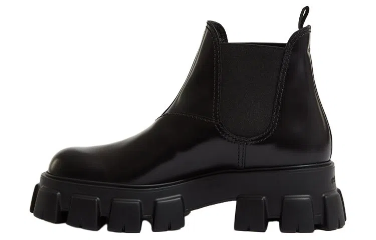 PRADA Monolith Chelsea Boots Black
