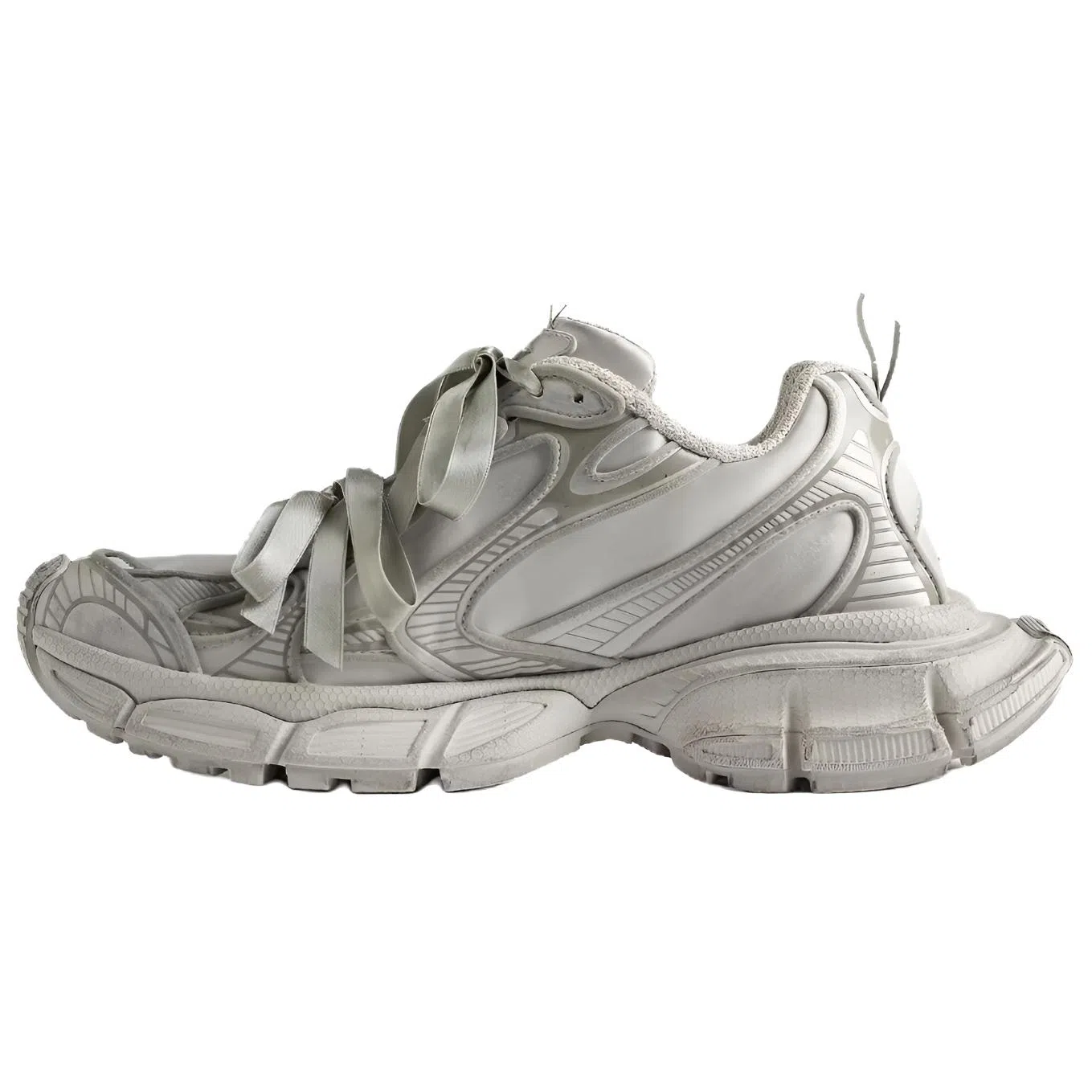 Balenciaga Satin Bow Low Top Sneakers Gray