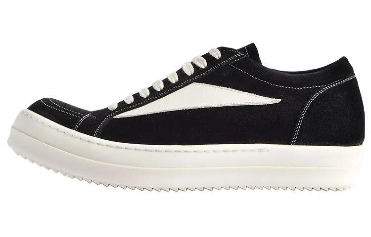 Rick Owens Low Top Fashion Sneakers Black White