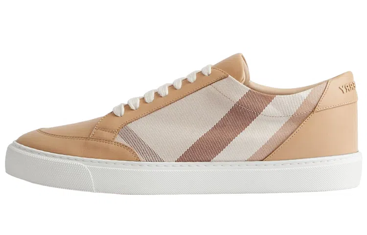 Burberry Leather Check Low Sneakers