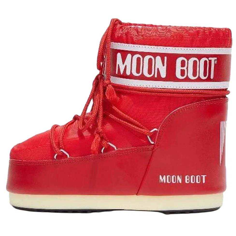 Moon Boot Short Snow Boots Red White