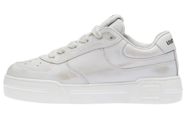 Miu Miu Leather Low-Top Sneakers White