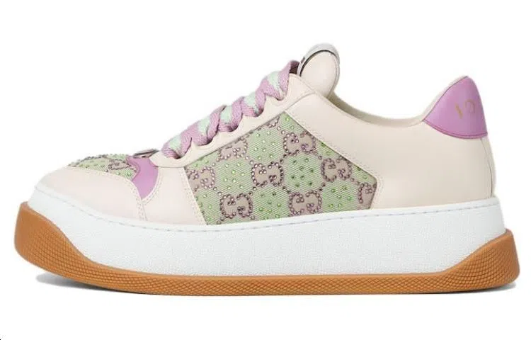 Gucci Screener Low Beige Purple