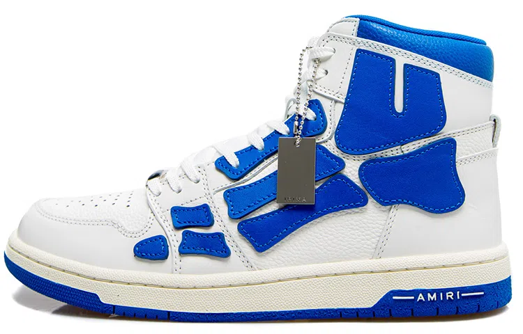 AMIRI Skel-Top Hi White Blue