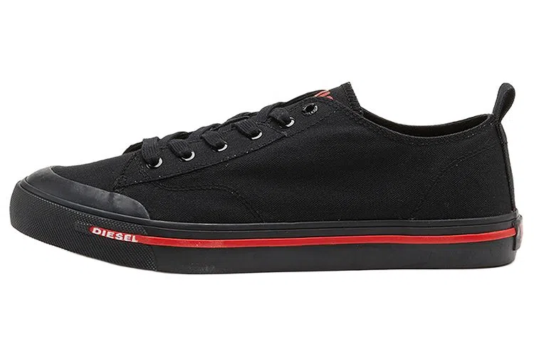 Diesel Canvas Logo Low-Top Sneakers Black
