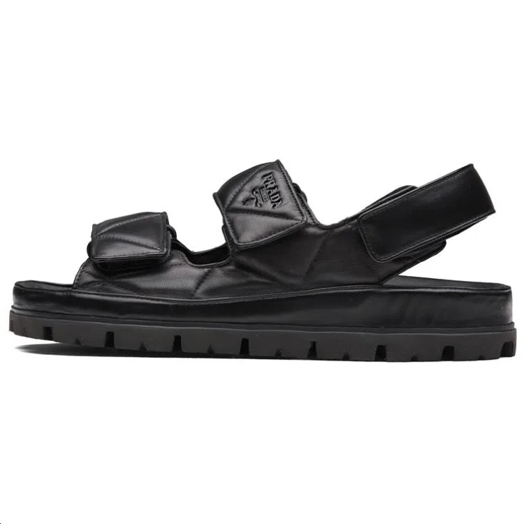 Prada Velcro Sandals Black