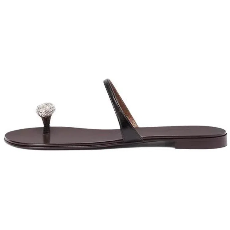 Giuseppe Zanotti 30th Anniversary Black Flip Flops