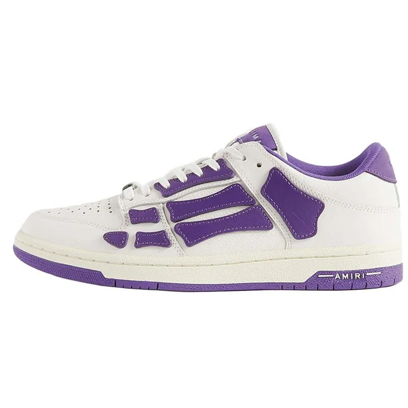 AMIRI Skel-Top Low White Purple