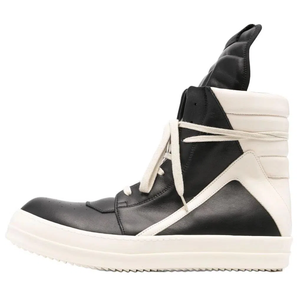 Rick Owens High Top Sneakers Black White
