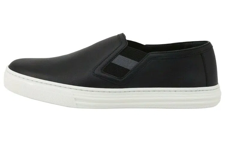 Gucci Leather Slip-On Sneakers Black