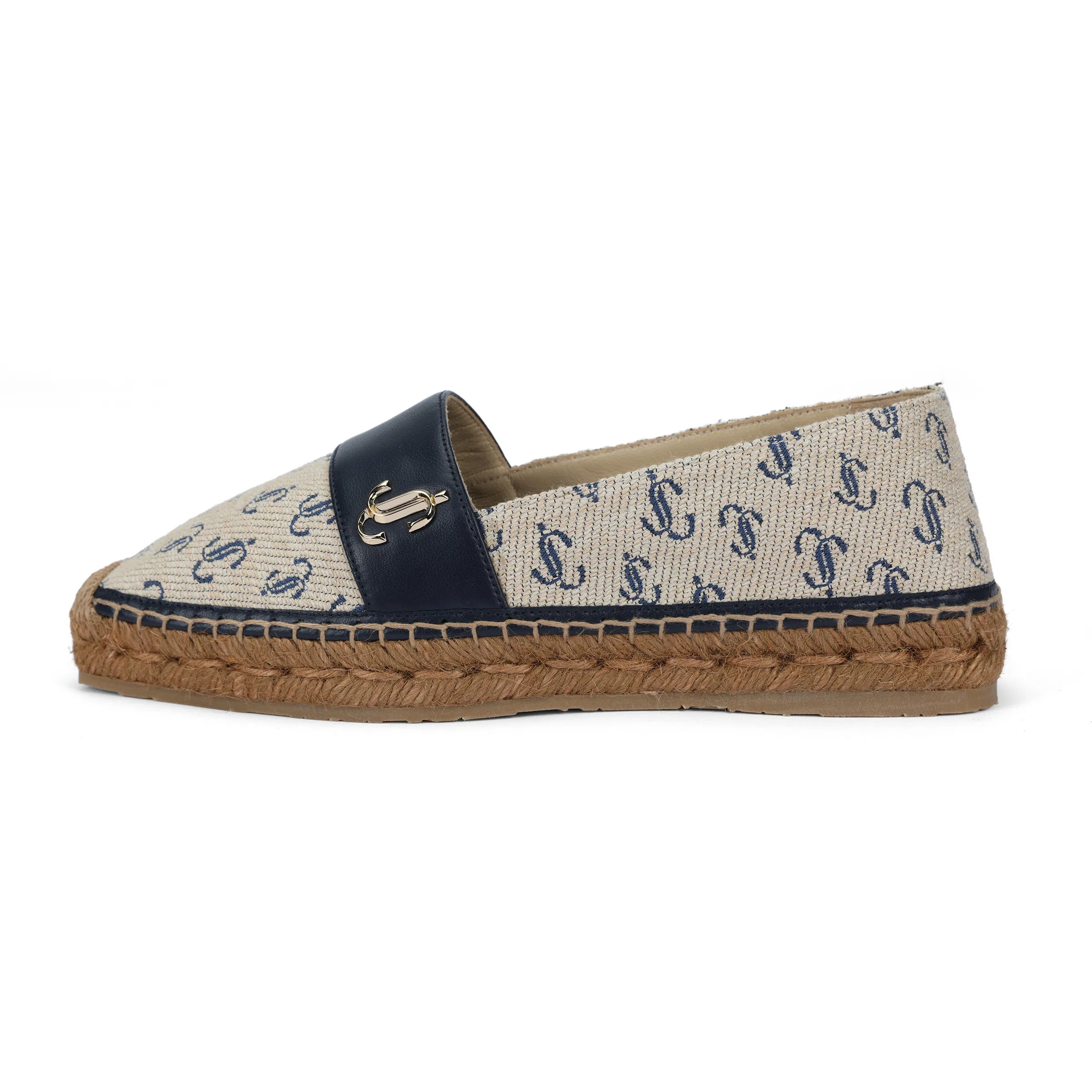 Jimmy Choo Dru Flat JC logo