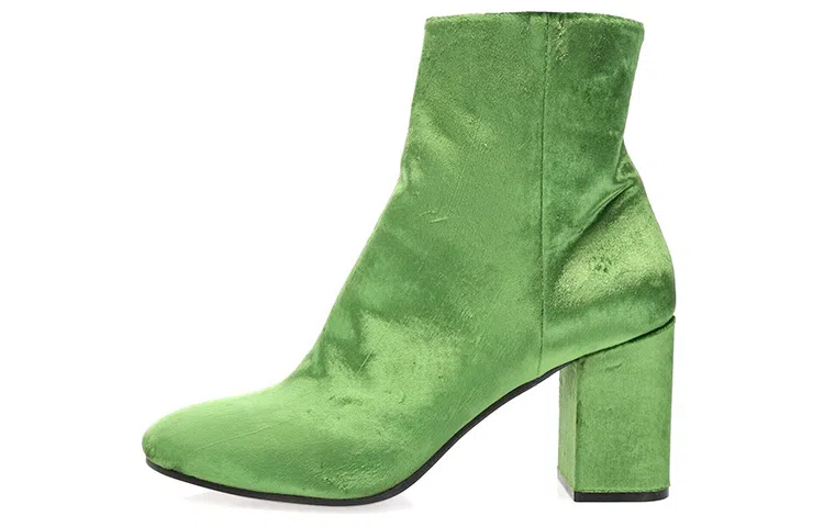 Balenciaga Velvet Ankle Boots Green