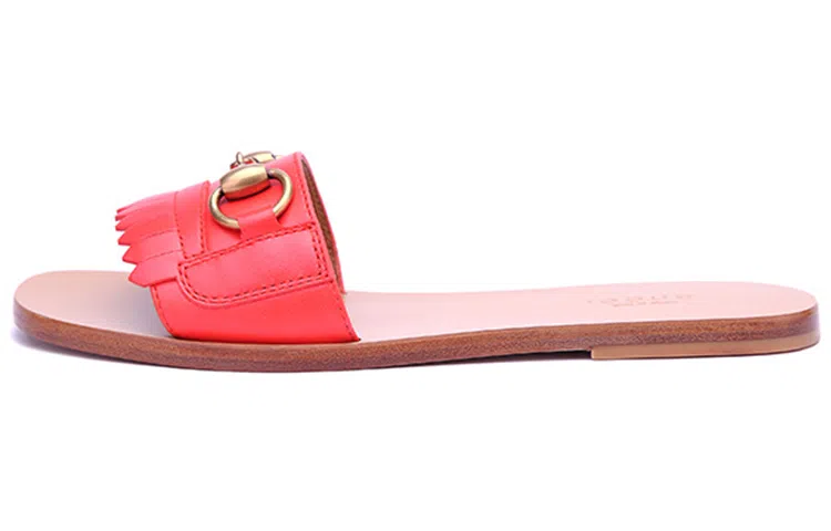 Gucci Leather Horsebit Loafers Red