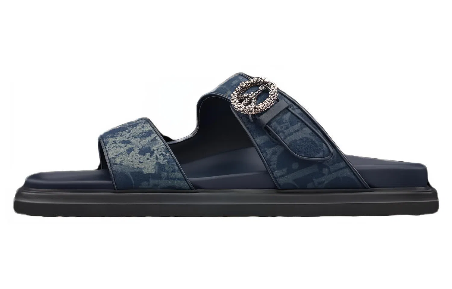 Dior Tears Denim Slides Blue