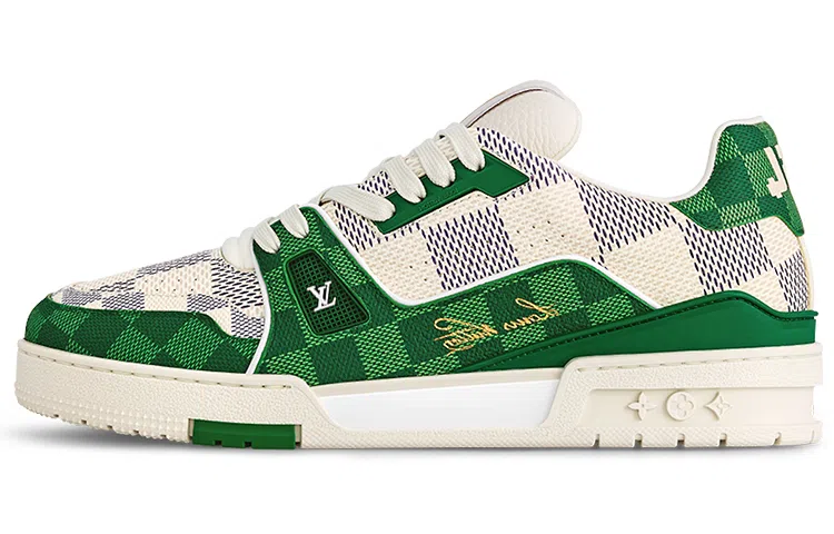 LOUIS VUITTON Trainer White Green