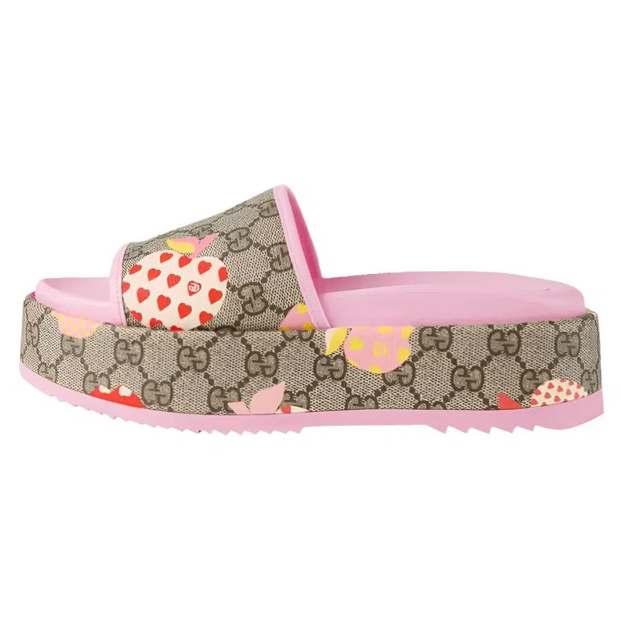 Gucci Platform Slide Sandal Light Brown