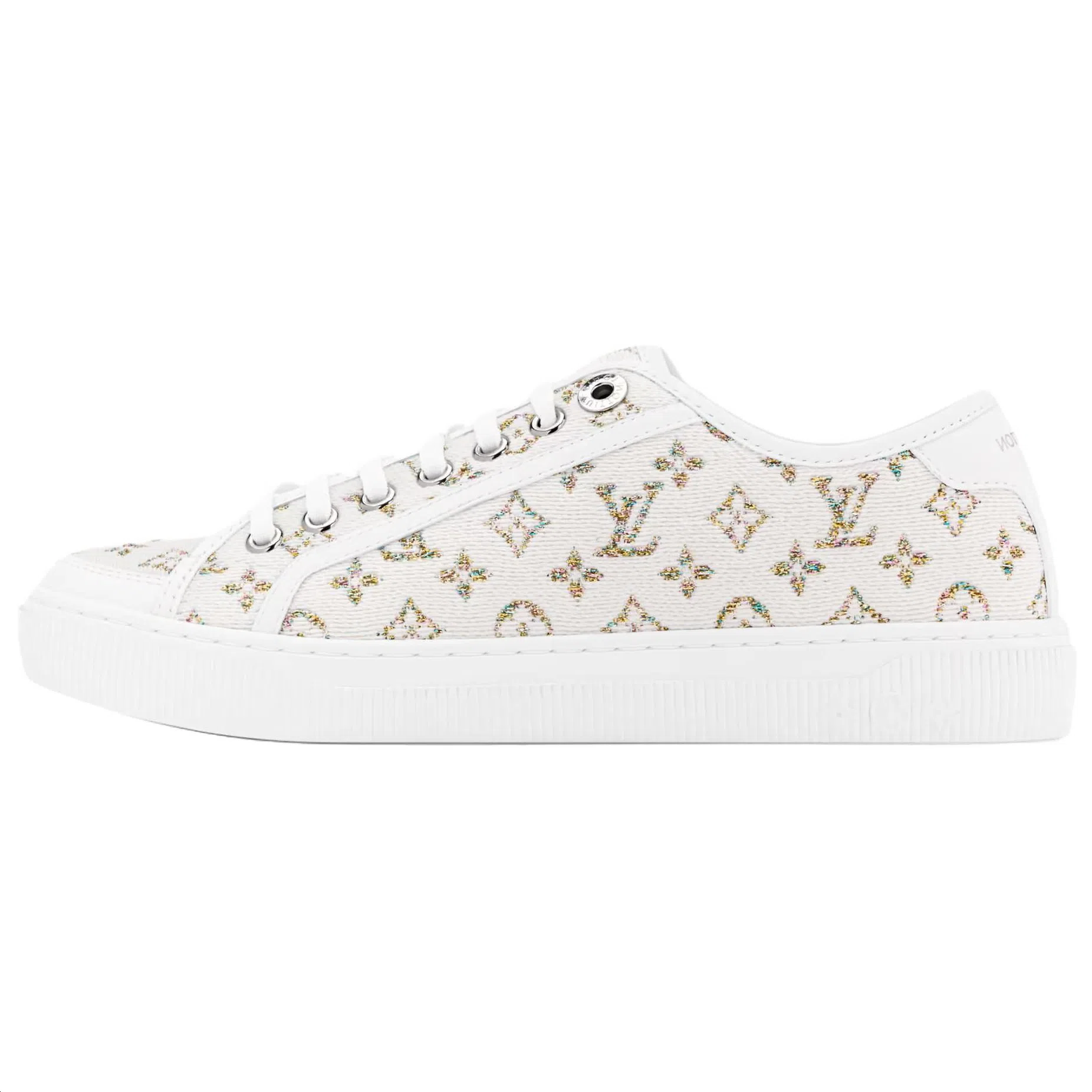 Louis Vuitton Lagoon Floral Canvas Sneakers White