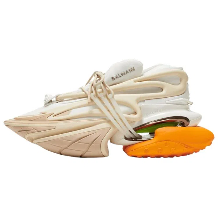 Balmain Low-Top White Orange