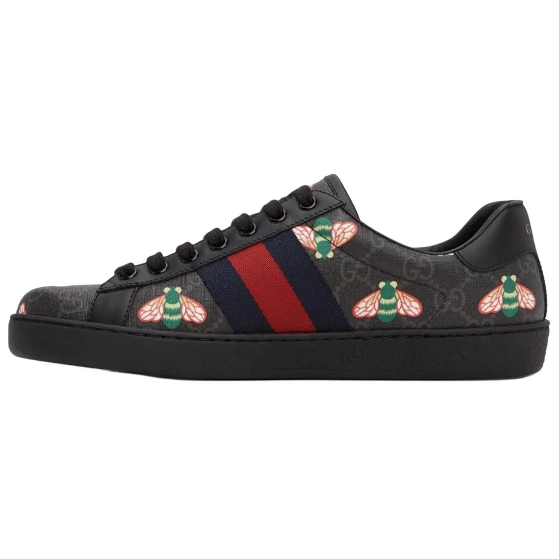 Gucci Ace Bee Print Black