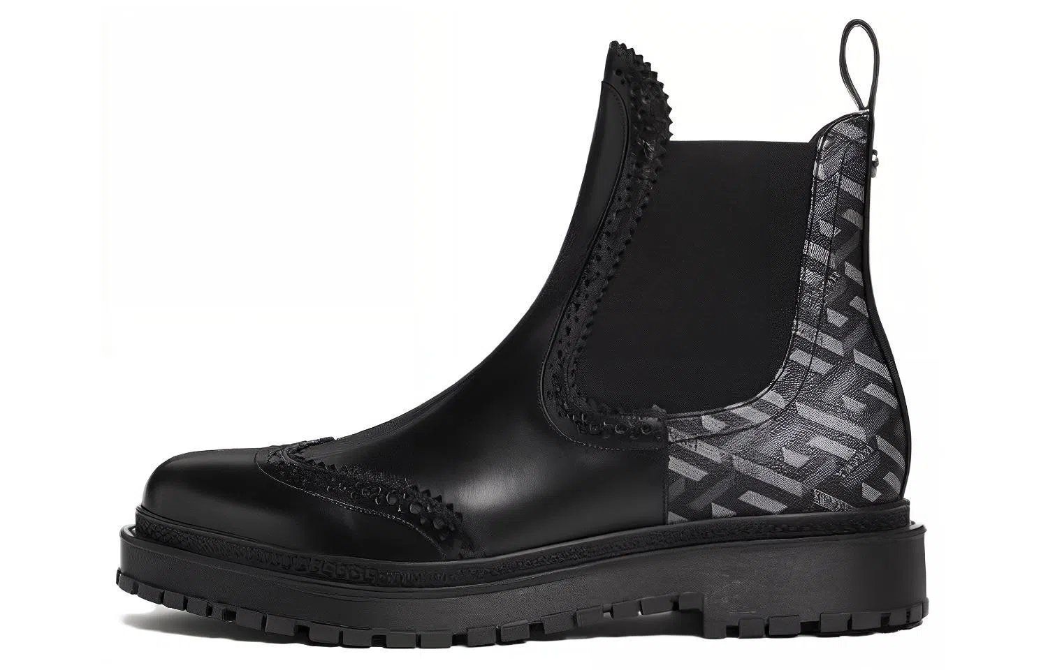 Versace La Greca Chelsea Boots Black