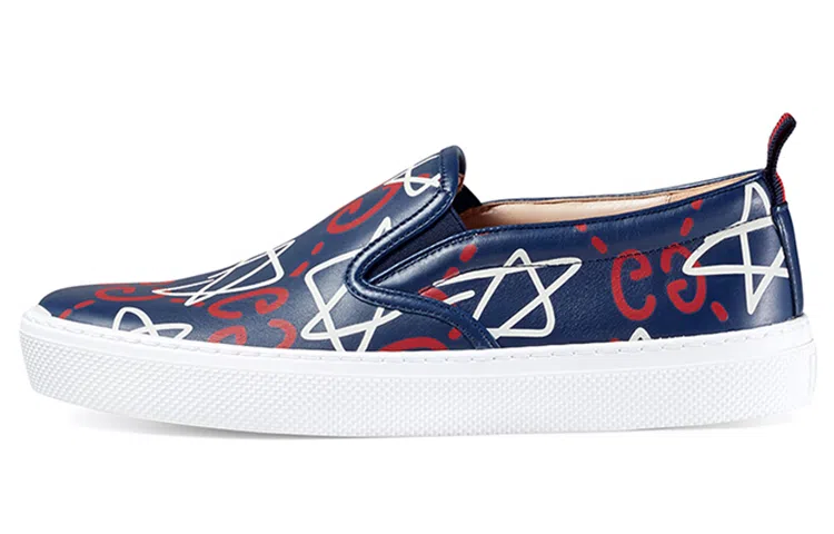 Gucci Blue Slip-On Sneakers