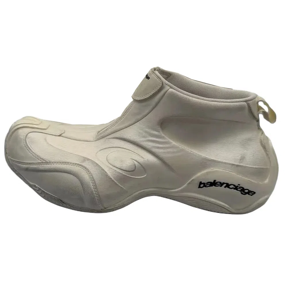 Balenciaga Basketball Mid Zip Sneakers Off-White