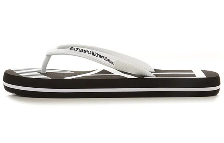 Emporio Armani Flip Flops Black White