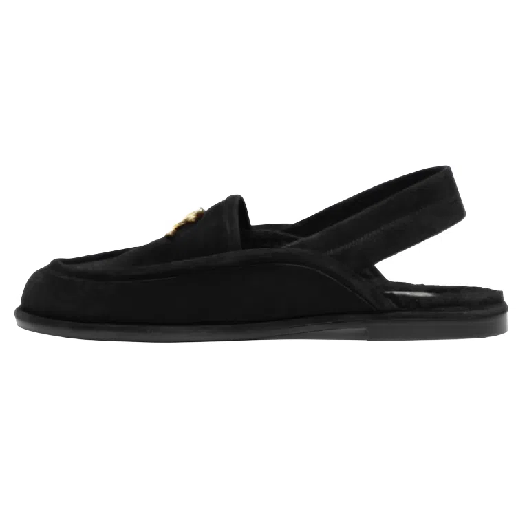 CHANEL 25A Flat Loafers Black