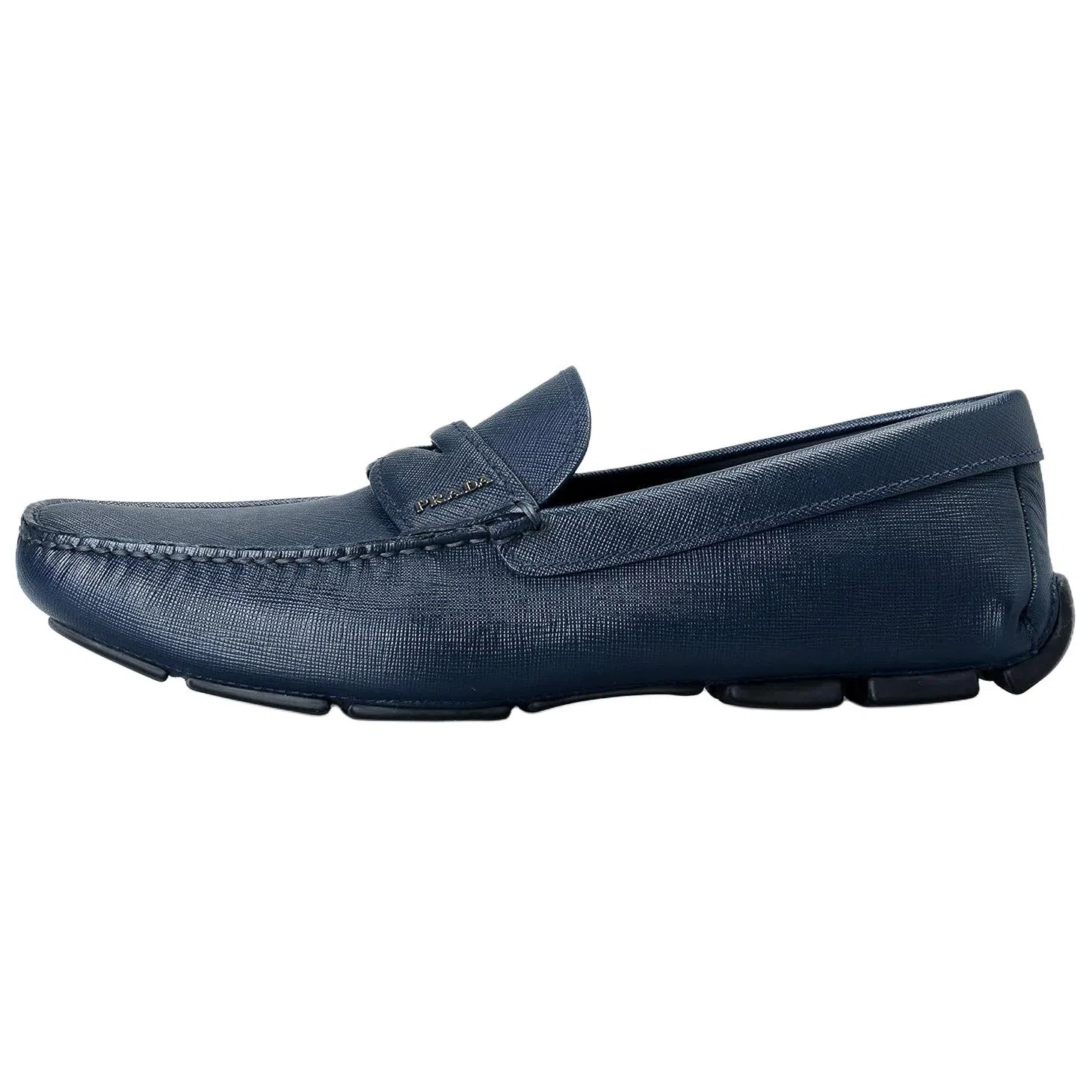 Prada Saffiano Loafers Blue