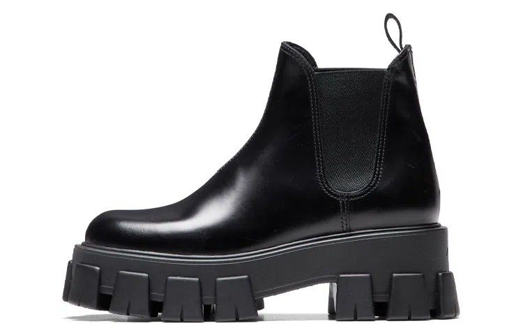 Prada Monolith Chelsea Boots Black