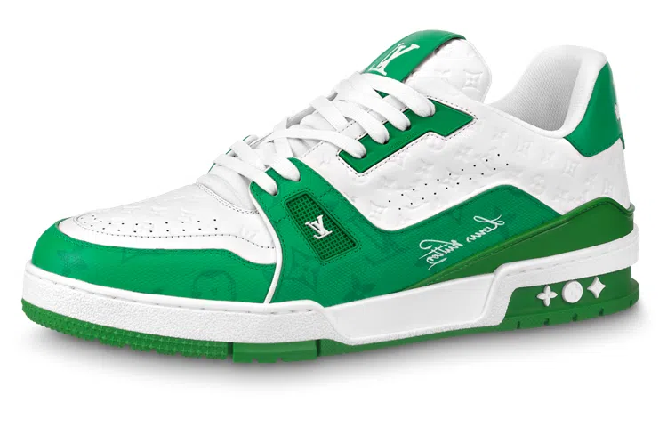 LOUIS VUITTON Trainer White Green