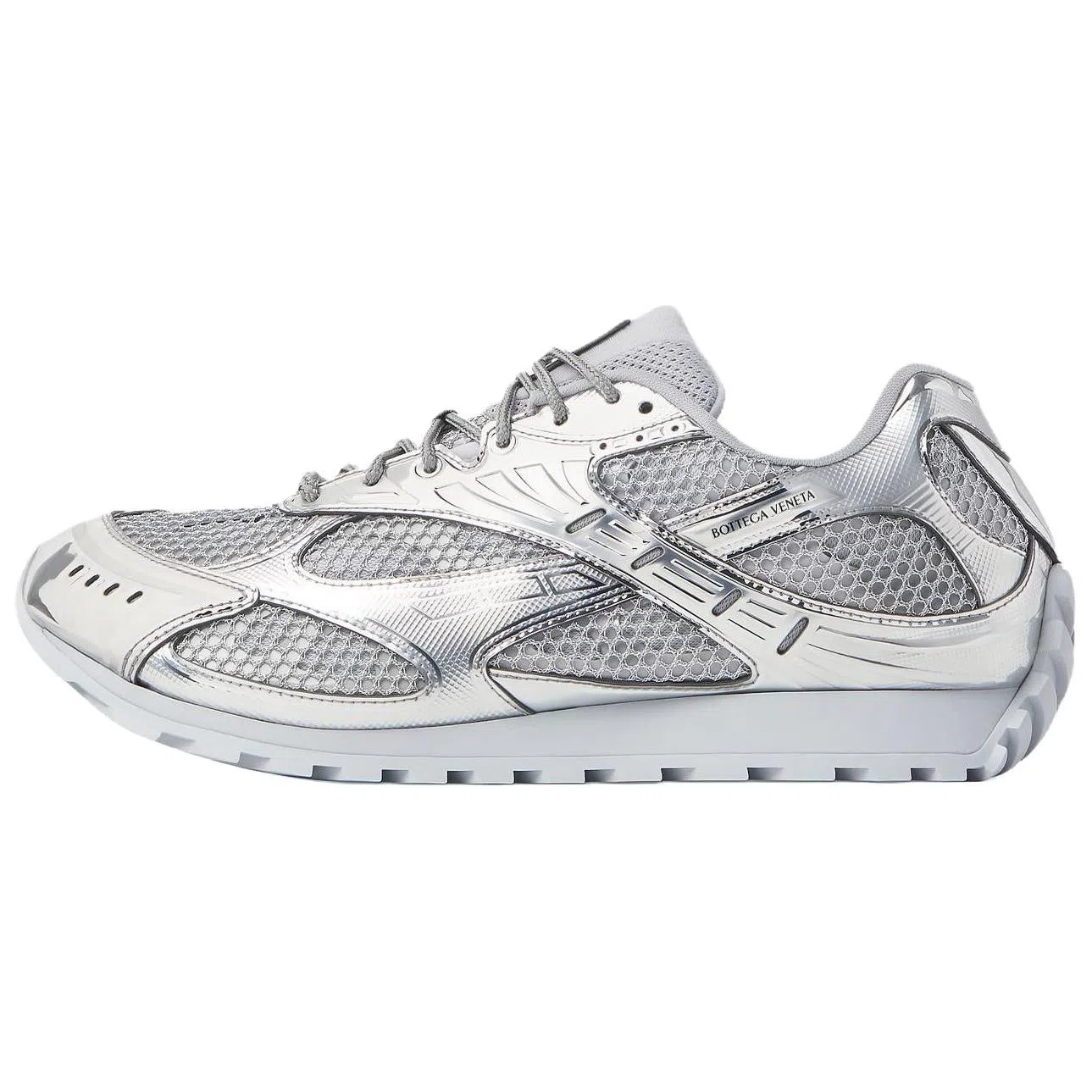 Bottega Veneta Orbit Silver White