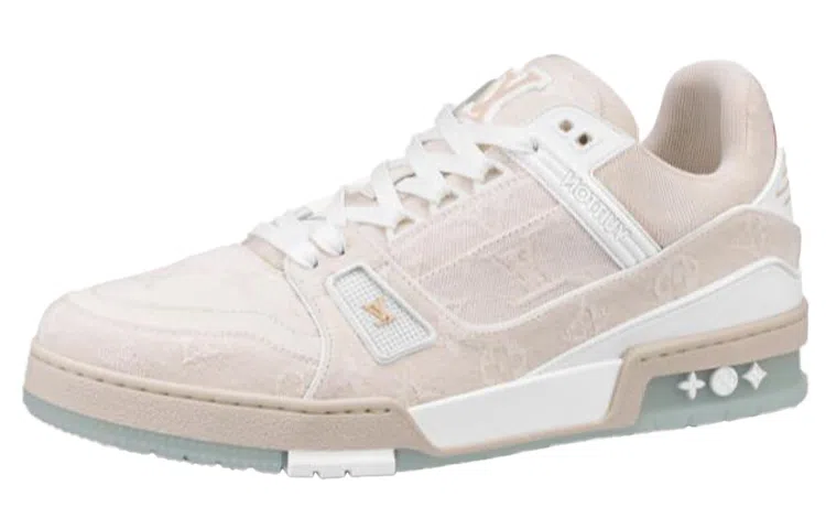 Louis Vuitton Trainer Classic Mesh Logo White Denim