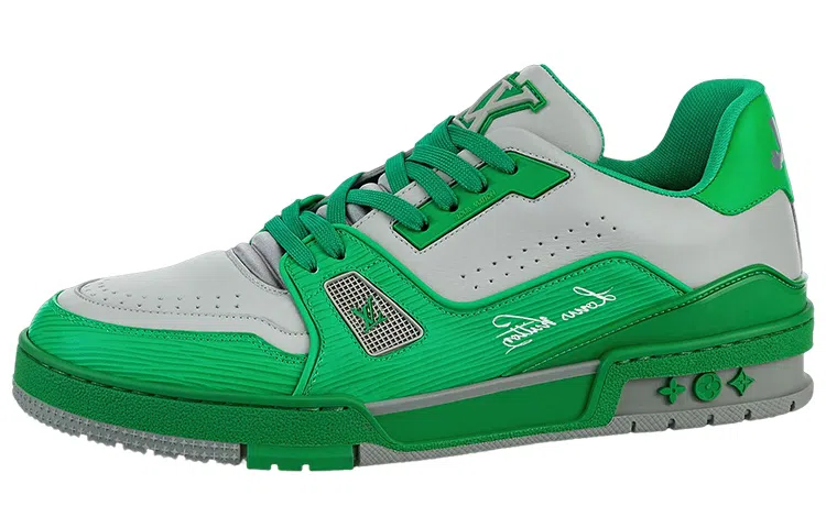 Louis Vuitton Trainer White Green