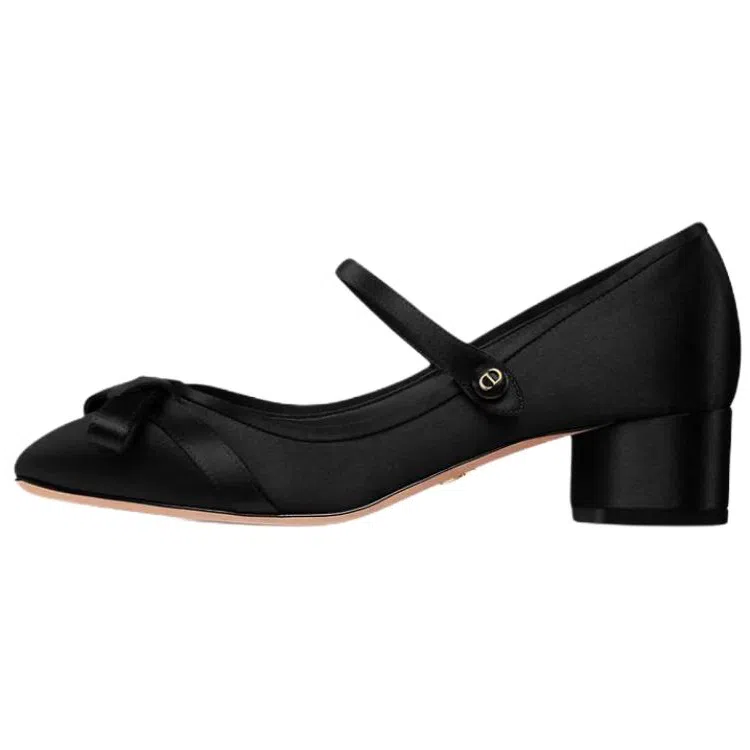 DIOR Lovely-D Satin Mary Jane 4cm Black