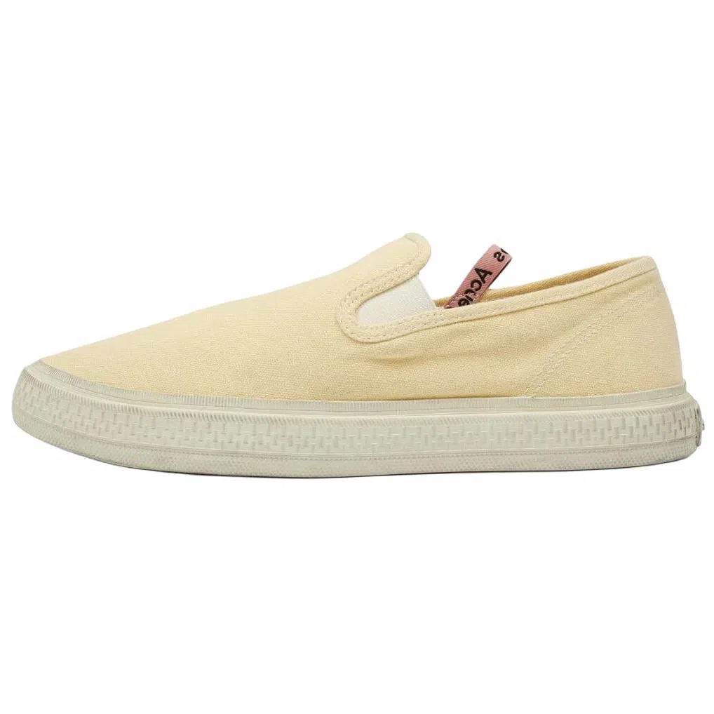 Acne Studios Ballow Round Toe Logo Sneakers Light Yellow