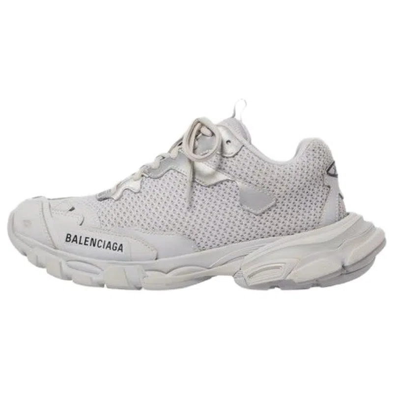 Balenciaga Round Toe Low Top Sneakers Gray