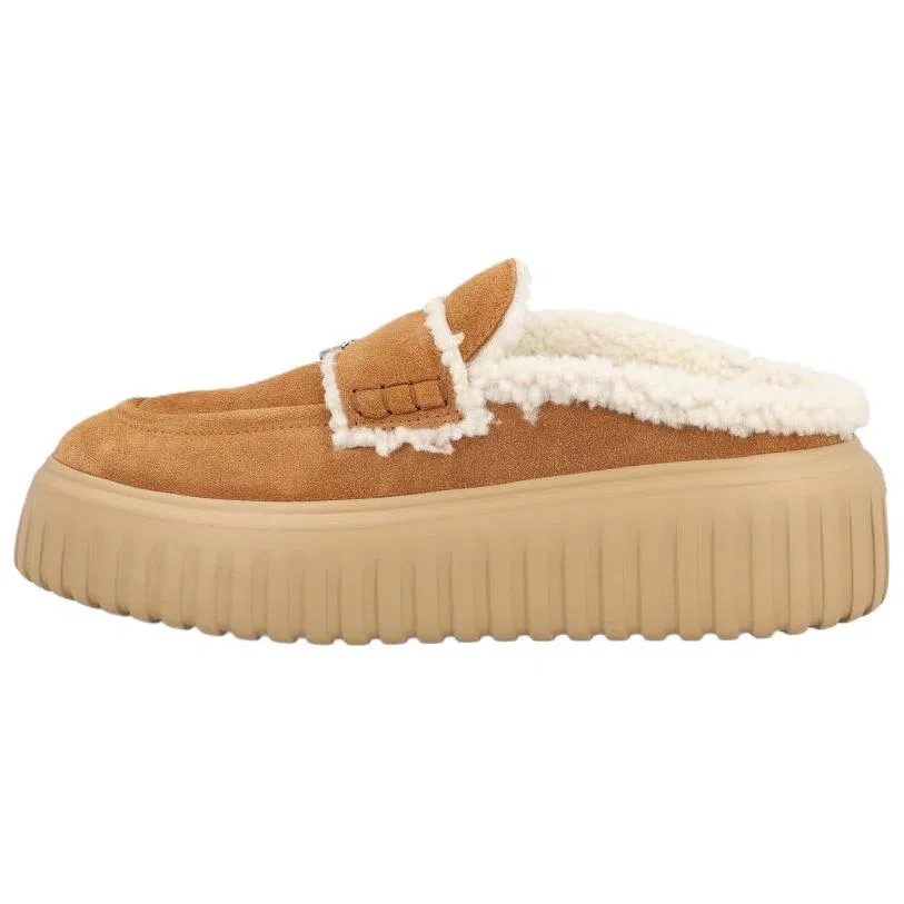 Hogan Slip-On Loafers Beige