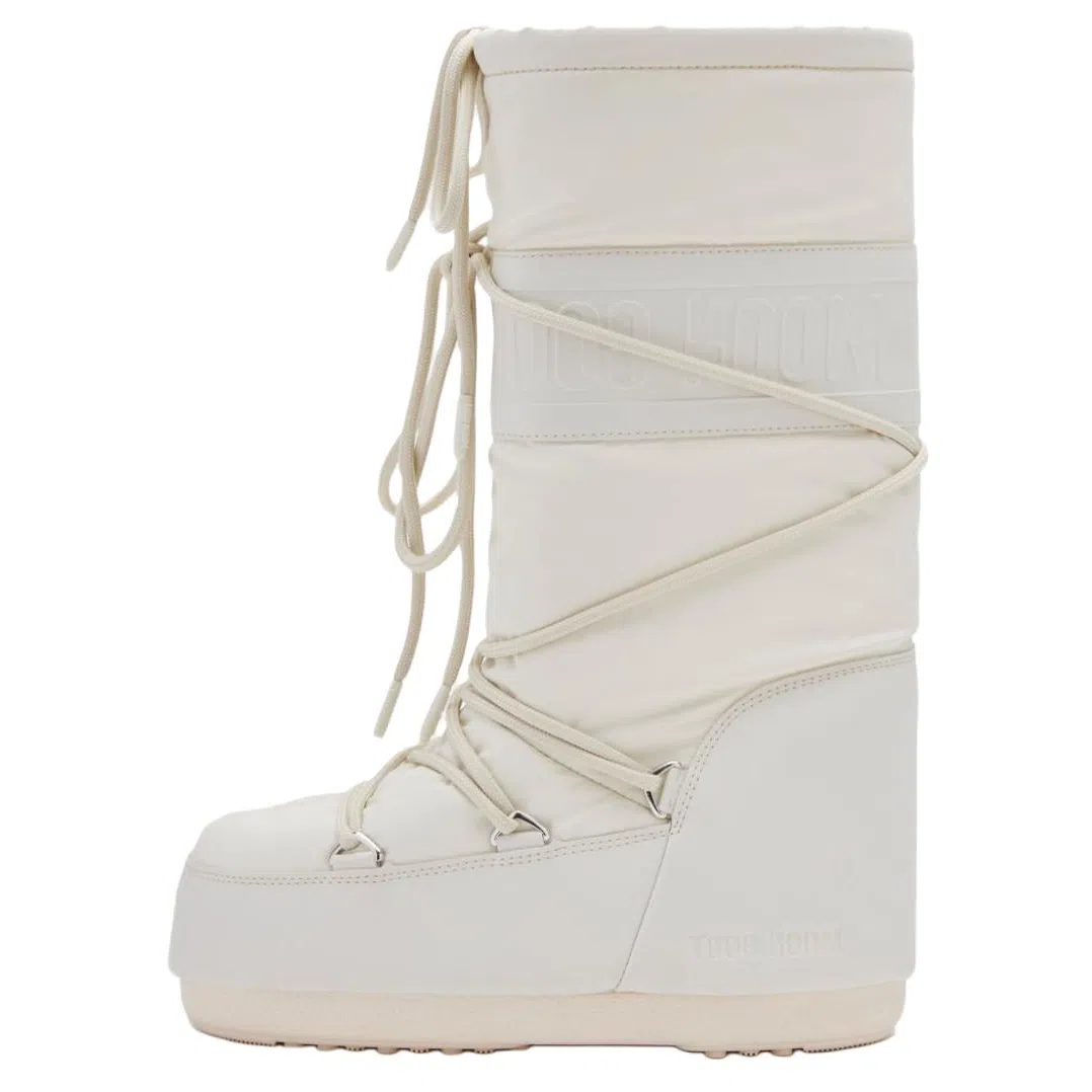 Moon Boot Icon Cross Lace Mid Snow Boot White