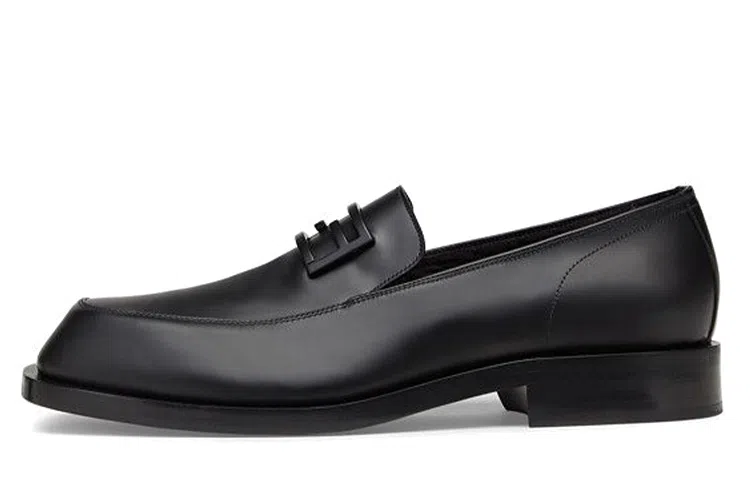 Fendi Leather Loafers Black