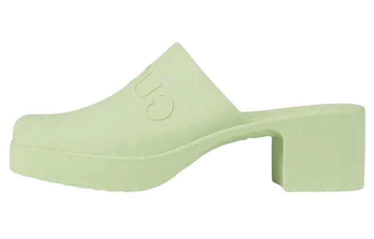 Gucci Green Slingback Clog Sandal